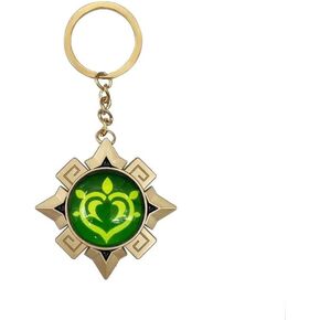 Genshin Impact Vision Keychain Natlan Merch Keyring Pendant Accessories Elemental Gem