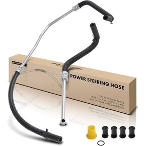 A-Premium Power Steering Return Line Hose Assembly Compatible with Cadillac CTS 2008-2014 V6 3.0L 3.6L V8 6.2L Cooler To Reservoir 2-PC Set