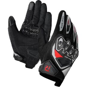 Motorcycle Gloves for Men & Women, Summer Touchscreen Riding Gloves with Palm Sliders, Protective Gear for Road Racing, Dirt Bike, BMX, ATV