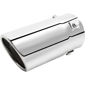 Car Universal Exhaust Tips Stainless Steel Fit 1.75 to 2.5 Inch Car Exhaust Pipe Modification Tail Throat Tail Pipe Steel Exhaust Tips Finish Tailpipe