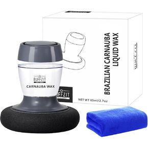 Car Wax 100% Natural Carnauba Wax Safe for All Paint Types, Mirror-like Gloss Protective Barrier against UV Rays, Dirt, Swirls & Water Beading, Trucks, Motorcycles - 80ML/2.7oz