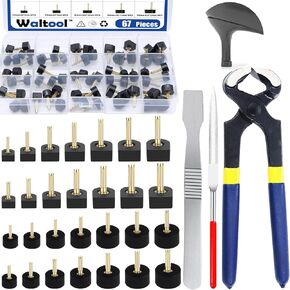 Shoe Repair Tools for Women, 8/9/10/11/12mm Skid Resistant Stiletto Dowels Heels Caps -2.4/3 mm Nail Diameter