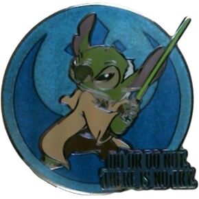 Disney Star Wars Stitch as Yoda Pin"Do or do not, There is no try"