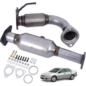 TOPAZ المحول الحفاز أنبوب فليكس الأمامي 52349 16299 متوافق مع 2003 2004 2005 2006 2007 Honda Accord 2-Door 4-Door 2.4L L4 FIT FIT CONFICT 2PCS