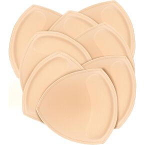 Bra Pads Inserts 4 Pairs,Push up Bra Inserts Breast Enhancers for Sport Bra Bikini Swimsuit,Sew in Bra Cups for Dresses