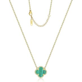 Clover Pendant Necklace for Women 18K Gold Plated Four Leaf Clover Necklaces Lucky Simple Jewelry Gifts for Women