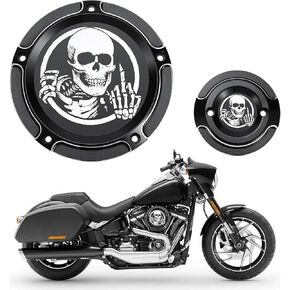 Derby Cover for Harley Davidson Touring Models ، Skull Derby Timing Timer Cover متوافق مع 2017-2019 Road Road Road Glide Glide Glide flhr ltrx flhx flhtcu