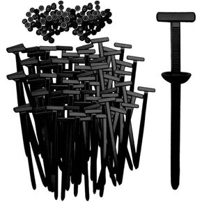Nylon Universal Cable Tie Buckle 2025 New Multipurpose Plastic Cable Ties Tool, Nylon Zip Ties Holder, Heavy Duty Self Locking Nylon Zip Ties UV Resistant Black Zipties for Car Daily Repair (50PCS)
