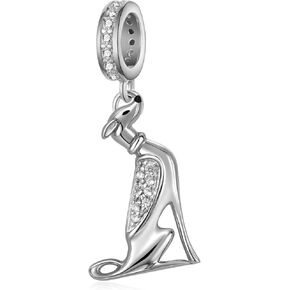 Greyhound Charm 925 Sterling Silver Grayhound Charms for Bracelets Dog Jewelry Gifts for Women