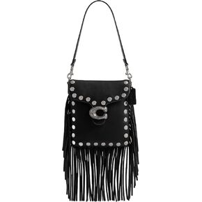 Coach Stevie Bag in Natural Grain Leather, LH/Black