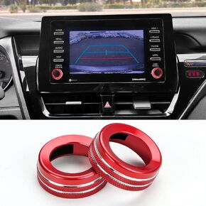 Auovo Red Aluminium Clofy Cover Cover Cover مع Toyota Camry 2021-2023 ، 2pcs (Tune Control Conber Trim)