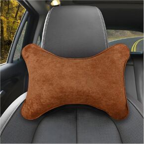 Car Neck Pillow, Comfortable Soft Car Headrest Pillow with Adjustable Strap, Universal Neck Support Pillow Cushion for Driving Office Camping Travelling, Car Accessories (Black)