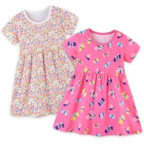 الفتاة الصيفية الفتاة من القطن القطن وأكمام فستان بلا أكمام للأطفال in Kuwait