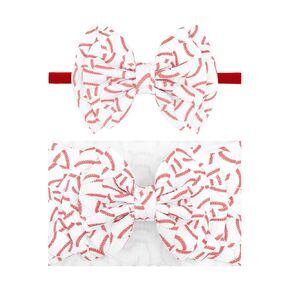 YanJie 4th of July Hairband - Baby Girl Headbands with Multicolor Printed Nylon Elastic Hair Bow Headband for Baby Girls Infant (2 Count, Pack of 1)