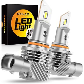 OXILAM 2025-Q10 9005 Light Bulb 400% Brightness, 6000K White Light Full Illumination No Dark Spot, 1:1 Design Wireless Plug and Play, 98% Vehicles Compatible, IP67 Waterproof, Pack of 2