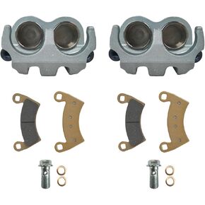 Rear Left & Right Brake Caliper Set with Pads Compatible with Polaris RZR 900 4-Seater RZR 1000 XP RZR RS1 RZR Turbo without Mounting Bracket 1912141 1912142 1912478 1912479