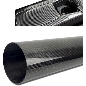 1 PC Car Body Sticker, Color Change Function, Smooth Decorative Vehicle DIY Accessories, Cuttable Design, Universal Automotive Interior Film for Truck SUV Car (Carbon Fiber Black)