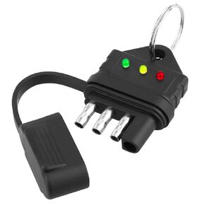 اختبار الأسلاك المسطح 4 اتجاهات لمحولات 4 أسنان ، واختبار استمرارية دائرة LED لأضواء الذيل ، وأضواء الفرامل ، وإشارات الدوران ، واستكشاف الأخطاء وإصلاحها. ذكور موصل مقطورة اختبار الفرامل