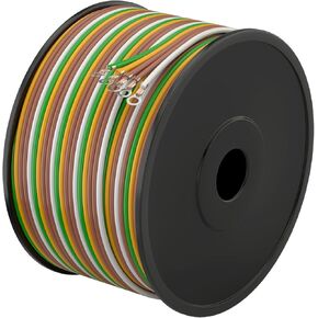Suzco 400ft بما فيه الكفاية 16AWG CCA 【2-brown-Wires】 6 مقطورة ذات ملونة ذات 7 اتجاهات مسبقة RV Camper Camper Towing Boat Boat Boys ، 7-Flat Wishbone Sae J1128 لجميع مقطورات الأسلاك الأساسية