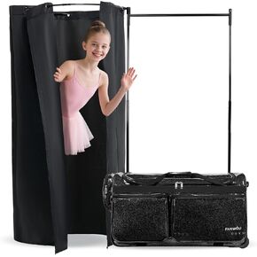 Fanwoli 28" Dance Bag with Garment Rack and Curtain | 360° Comprehensive Privacy Protection | No Exposure Risk