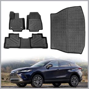 حصيرة مسند الظهر تناسب 2021-2025 Toyota Venza Seat Protector مخصصة ملائمة جميع الغلاف الخلفي للمواد المطاطية TPE لملحقات Toyota Venza (حصيرة الظهر الخلفية ، بدون رياضة)
