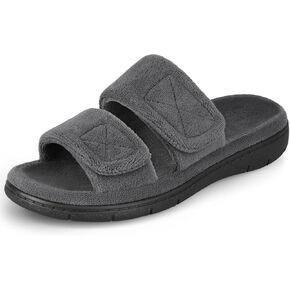 Women's Dual-Strap Adjustable Open-toe Slippers with Arch Support, Summer House Shoes for Women Indoor/Outdoor