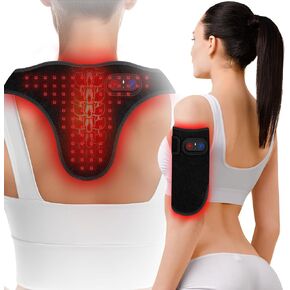 Red Light Therapy Neck and Shoulder Pad,Tap C Charging with 2000 mAh Battery, 660nm&850nm Red Light pad