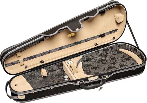 MI&VI Professional Hard Wood Viola Case (Full Size) | Luxury Silk Interior | Lightweight | | Hygrometer | Thermometer | Adjustable 15" to 16.5" Violas (Brown) in Saudi Arabia