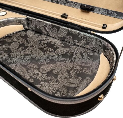 MI&VI Professional Hard Wood Viola Case (Full Size) | Luxury Silk Interior | Lightweight | | Hygrometer | Thermometer | Adjustable 15" to 16.5" Violas (Brown) in Saudi Arabia