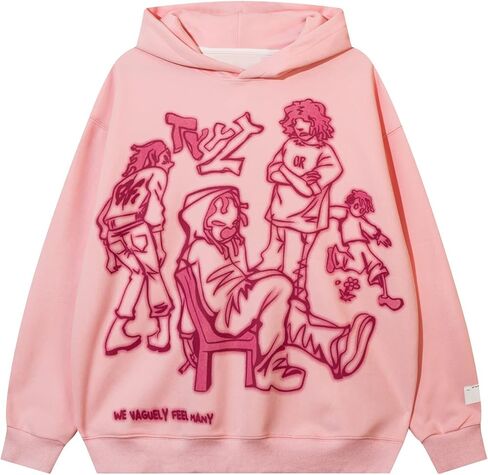Y2k Hoodie for Women Men Fashion Carton Hoodie Retro Vintage Casual Hip Hop Long Sleeve Halajuku Sweatshirt in Kuwait