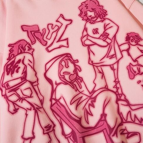 Y2k Hoodie for Women Men Fashion Carton Hoodie Retro Vintage Casual Hip Hop Long Sleeve Halajuku Sweatshirt in Kuwait