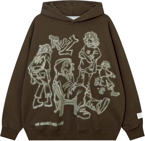 Y2k Hoodie for Women Men Fashion Carton Hoodie Retro Vintage Casual Hip Hop Long Sleeve Halajuku Sweatshirt in Kuwait