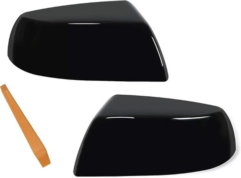 غطاء غطاء المرآة متوافق مع Toyota Tundra 2010-2021 Black Glossy in Kuwait