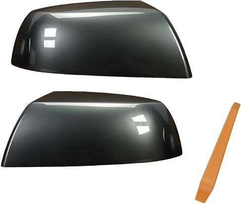 غطاء غطاء المرآة متوافق مع Toyota Tundra 2010-2021 Black Glossy in Kuwait
