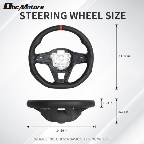 Real Carbon Fiber Steering Wheel for Golf MK6, D-shaped Flat-bottom Perforated Leather Grip Upgrade Replacement Steering Wheel for 2008-2014 Volkswagen Golf MK6 in Saudi Arabia