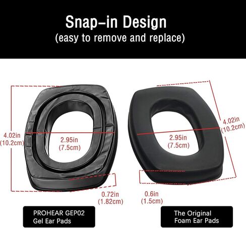 PROHEAR GEP02 Gel Ear Pads for Howard Leight by Honeywell Impact Sport Pro Sync Leightning Earmuffs in Saudi Arabia