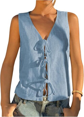 Verdusa Women's Babydoll Boy Tie Step Front Coquette Cute Out Out Tops Summeres Summer Summer in Saudi Arabia