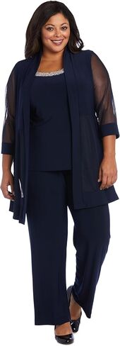 R&M Richards Womens Plus 2PC Jacket Pant Suit in Saudi Arabia