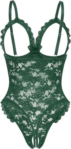 Avidlove One Piece Lingerie Sexy Teddy Ruffle V Neck Bodysuit Lace Nightie in Saudi Arabia