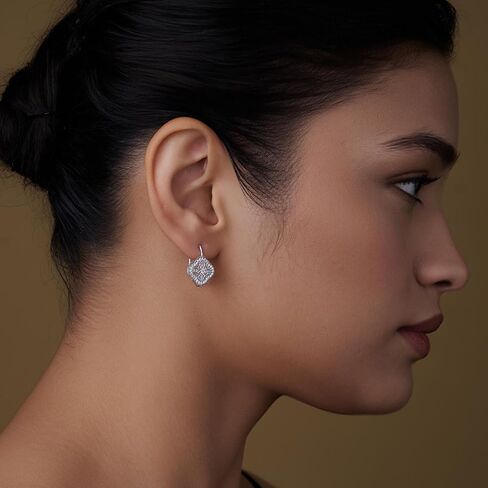 LECALLA 925 Sterling Silver Leverback Drop أقراط خفيفة الوزن بوهيميا دمعة قطرة متدلية للنساء in Kuwait