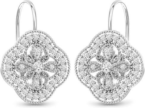 LECALLA 925 Sterling Silver Leverback Drop أقراط خفيفة الوزن بوهيميا دمعة قطرة متدلية للنساء in Kuwait
