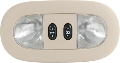 LED Overhead Console Dome Map Light Interior Roof Reading Lamp Compatible with 2004-2008 Ford F-150 2006-2008 Lincoln Mark LT Replace# 7L3Z-18519A70-BA, 4L3Z-18519A70-BAA, Beige in Kuwait