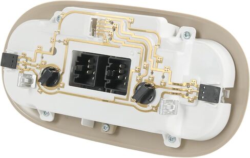 LED Overhead Console Dome Map Light Interior Roof Reading Lamp Compatible with 2004-2008 Ford F-150 2006-2008 Lincoln Mark LT Replace# 7L3Z-18519A70-BA, 4L3Z-18519A70-BAA, Beige in Kuwait