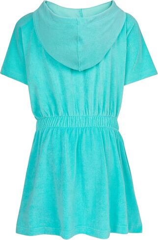 Hurley Girl's Towel Terry Hooded Cover-Up Dress (Big Kids) Aurora Green SM (7 Big Kid) in Saudi Arabia
