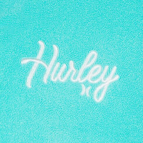 Hurley Girl's Towel Terry Hooded Cover-Up Dress (Big Kids) Aurora Green SM (7 Big Kid) in Saudi Arabia