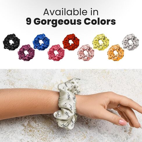 Scrunchies تصميم لطيف لجميع نوع الشعر مرنة الشفرات كبيرة لذيل الحصان XL srcunchies تعيين هذه العلاقات الشعر الناعمة رائعة لكل مناسبة (النجوم) in Kuwait