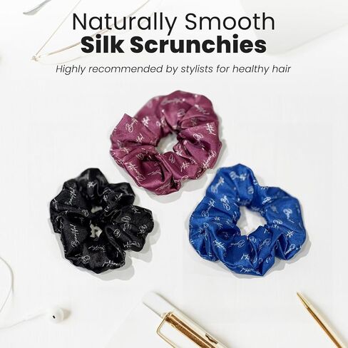 Scrunchies تصميم لطيف لجميع نوع الشعر مرنة الشفرات كبيرة لذيل الحصان XL srcunchies تعيين هذه العلاقات الشعر الناعمة رائعة لكل مناسبة (النجوم) in Kuwait
