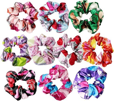 Scrunchies تصميم لطيف لجميع نوع الشعر مرنة الشفرات كبيرة لذيل الحصان XL srcunchies تعيين هذه العلاقات الشعر الناعمة رائعة لكل مناسبة (النجوم) in Kuwait