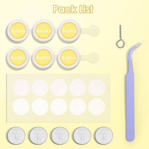 تصحيح بثرة AUSLKA ، التصحيح البارز ، بقع Zit Hydrocolloid Red LED ، النقاط الموضعية للبليميش ، 6 عبوات ، استخدم 6-8 ساعات (أصفر ، يقلل من علامات البالة الحمراء والأسود) in Kuwait