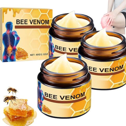 3pcs Bee Venom Skin Treatment Cream, Bee Venom Skin Repair Cream Professional Joint Gel Suitable for Hand, Shoulder, Neck, Knee in Saudi Arabia